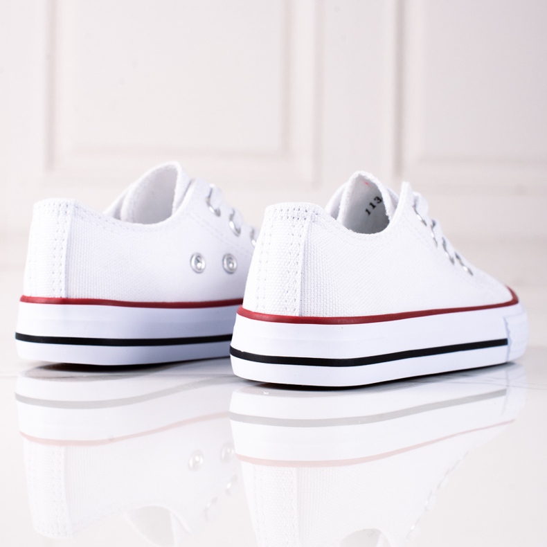 Sneakers bianche da bambino Vico con elastici bianco 1