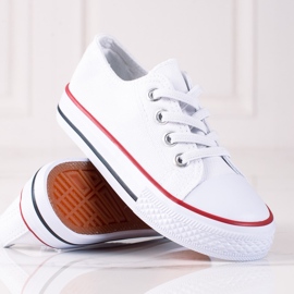 Sneakers bianche da bambino Vico con elastici bianco 2