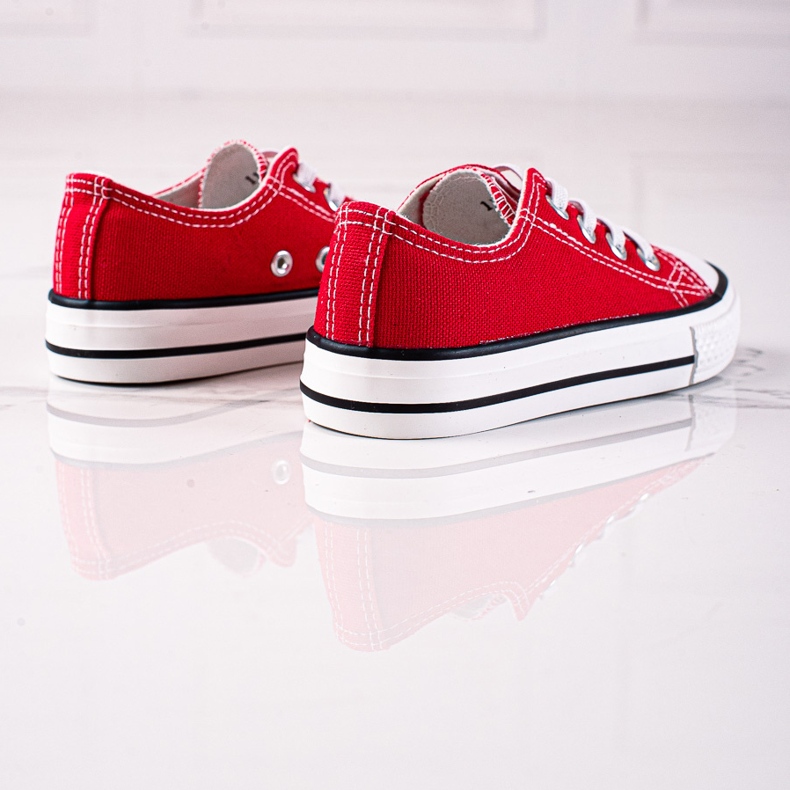 Sneakers da bambino rosse Vico con elastici rosso 1