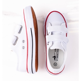 Sneakers in velcro per bambini Vico bianche bianco 1