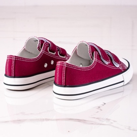 Sneakers in velcro per bambini Vico bordeaux rosso multicolore 1