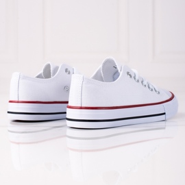 Sneakers da bambino stringate Vico bianche bianco 1