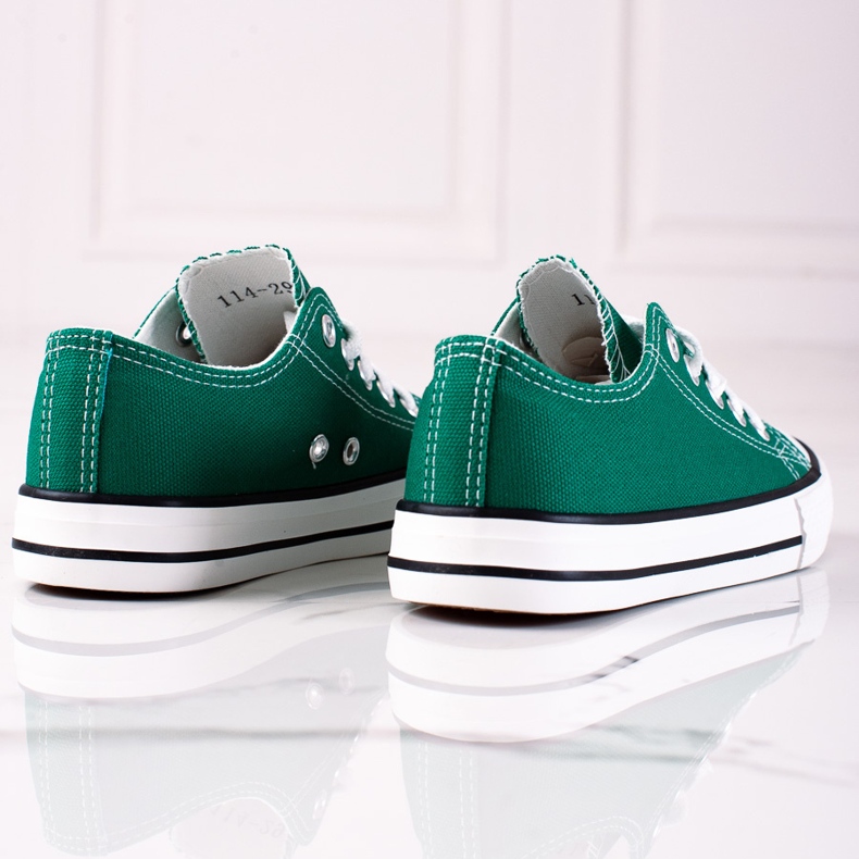 Sneakers da bambino Vico stringate verdi verde 1