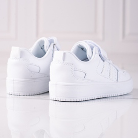 Sneakers per bambini Shelovet realizzate in pelle ecologica bianca bianco 1