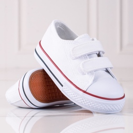 Sneakers da bambino Vico con chiusura in velcro bianche bianco 1