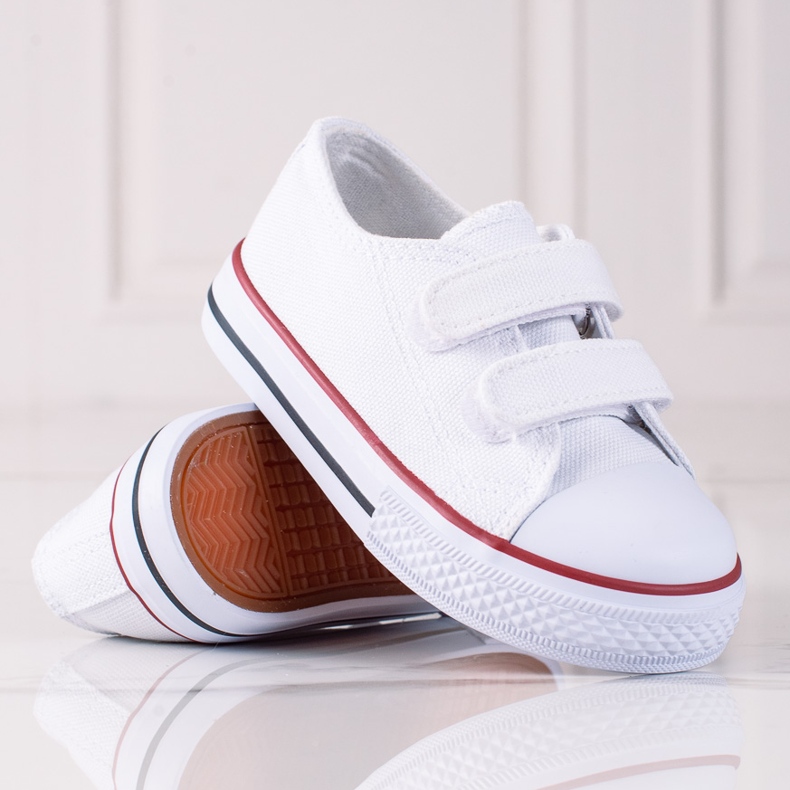 Sneakers da bambino Vico con chiusura in velcro bianche bianca 1