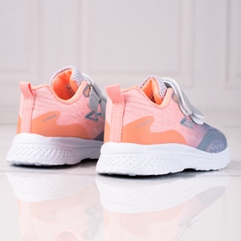 Scarpe sportive per bambini Shelovet con chiusura in velcro grigio arancio arancia 1