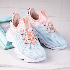 Scarpe sportive per bambini Vico, materiale bicolore blu rosa 1