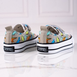 Sneakers da bambino Shelovet dinosauri grigi grigio 1