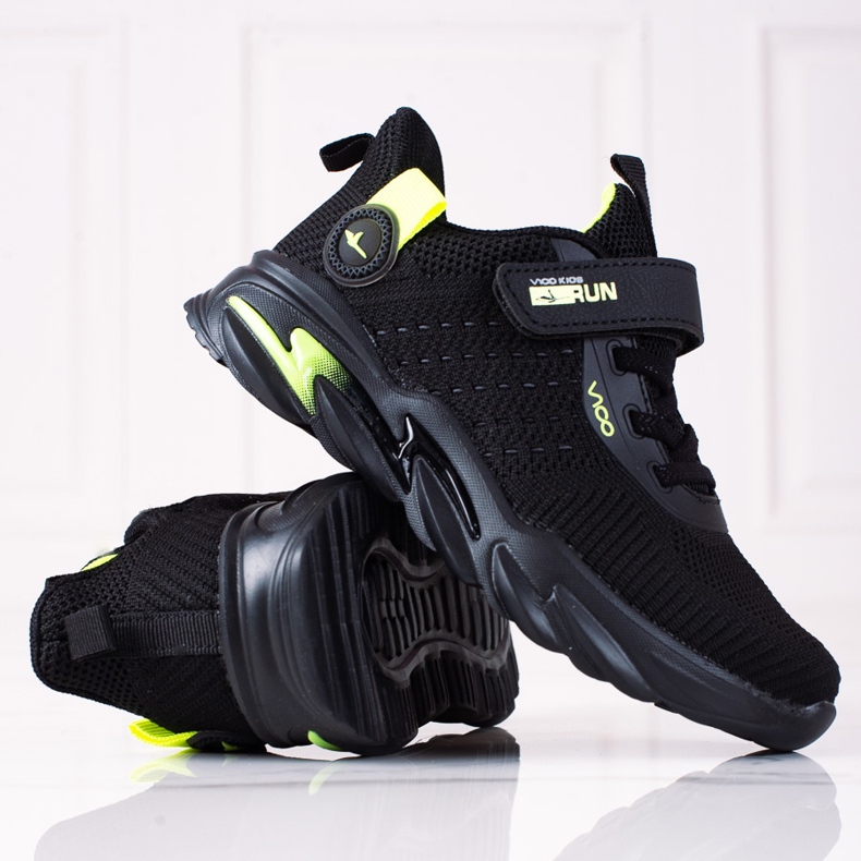 Sneakers sportive per ragazzi Vico nere nero 1