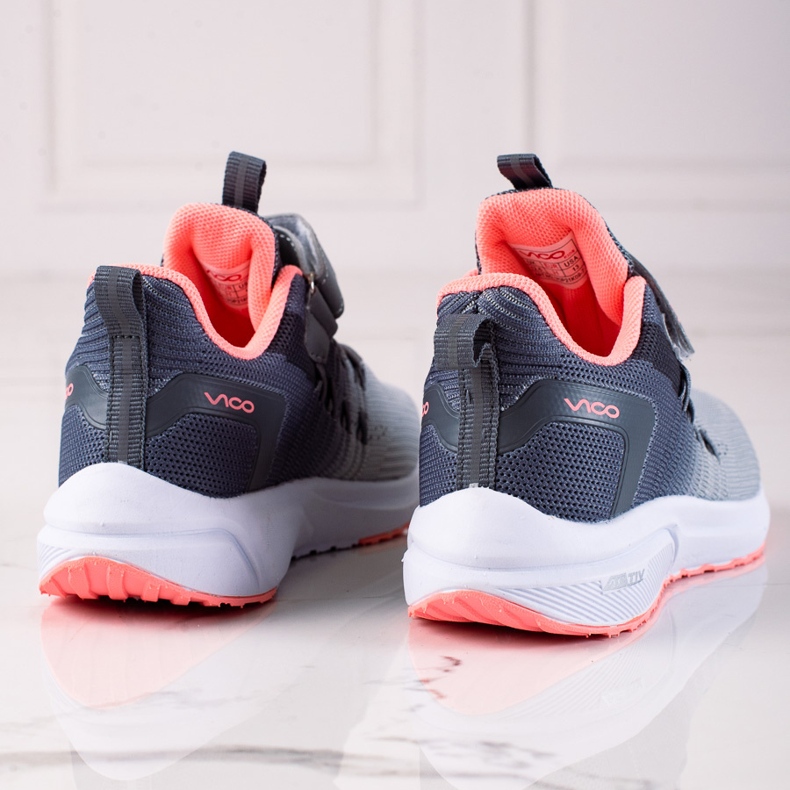 Scarpe sportive per bambini Vico, grigio chiaro rosa 1