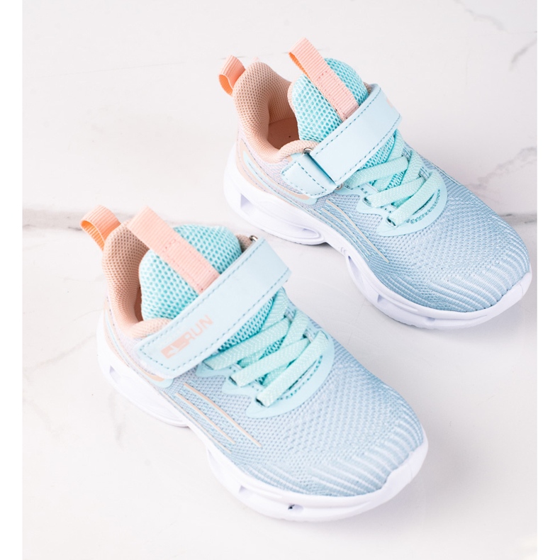 Sneakers da bambina Vico, materiale menta blu 1