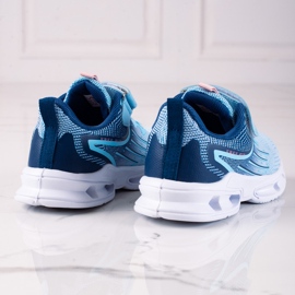 Sneakers da bambina Vico, tessuto blu 1