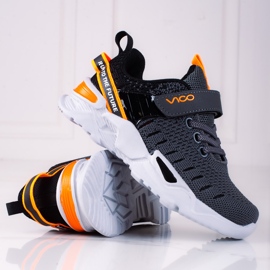 Scarpe sportive da ragazzo Vico con inserti neon grigio 1