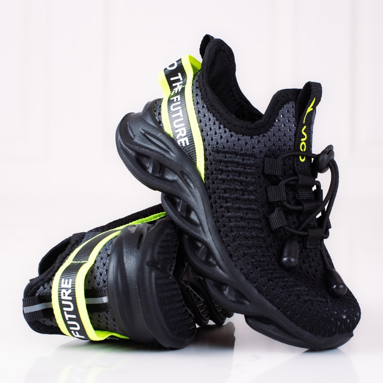 Scarpe sportive per bambini Vico, materiale bicolore nero grigio 2
