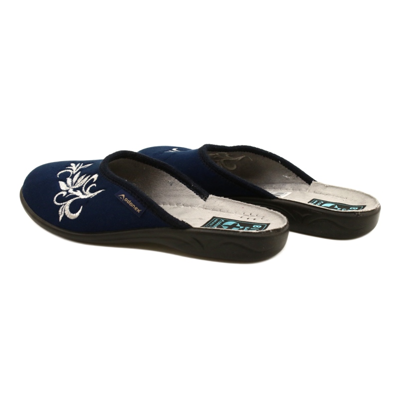Ciabatte Adanex 27860 in velluto blu navy 6