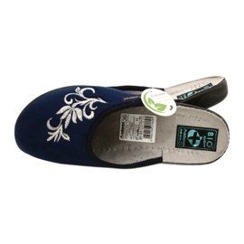 Ciabatte Adanex 27860 in velluto blu navy 5