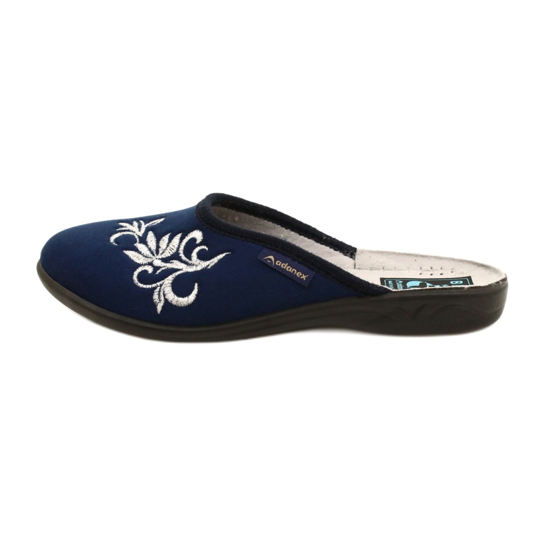 Ciabatte Adanex 27860 in velluto blu navy 1