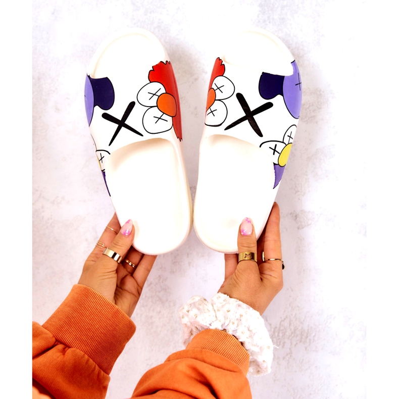 Flip di gomma -flip con stampa bianca 4