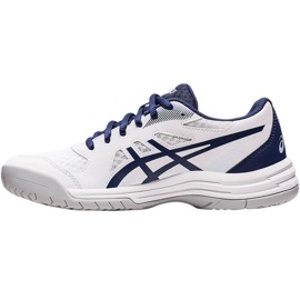 Asics Upcourt 5 W 1072A088 100 scarpe da pallavolo bianco blu navy 1