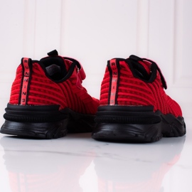 Sneakers da bambino Vico rosse con suola nera rosso 1