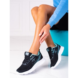 Shelovet scarpa sportiva stringata nera con suola bianca nero 2