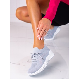 Scarpe sportive da donna Shelovet grigio chiaro 1