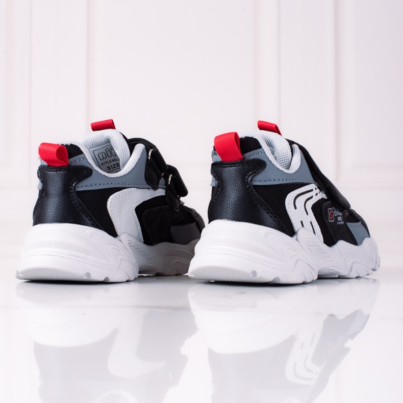 Sneakers da ragazzo Shelovet con suola spessa nera nero 1