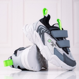 Sneakers da ragazzo Shelovet con suola spessa, grigio chiaro 1