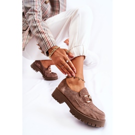 PL5 Mocassini alla moda in pelle scamosciata Rayhan marrone chiaro beige 1
