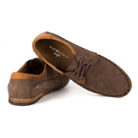 KOMODO Scarpe Mocassini da uomo in pelle 875 marrone 4