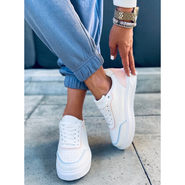 Sneaker Eila rosa bianca blu 2