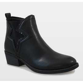 Kayla Shoes Stivali neri isolati con una stella 6307-1 nero 1