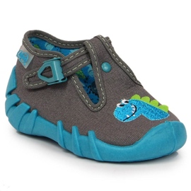 Ciabatte con fibbia con dinosauro Befado Jr BEF2O grigio 2