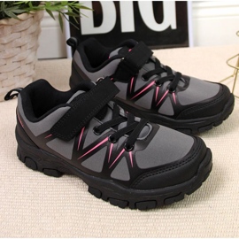 Scarpe da trekking con velcro American Club Jr AM902A grigie grigio 2
