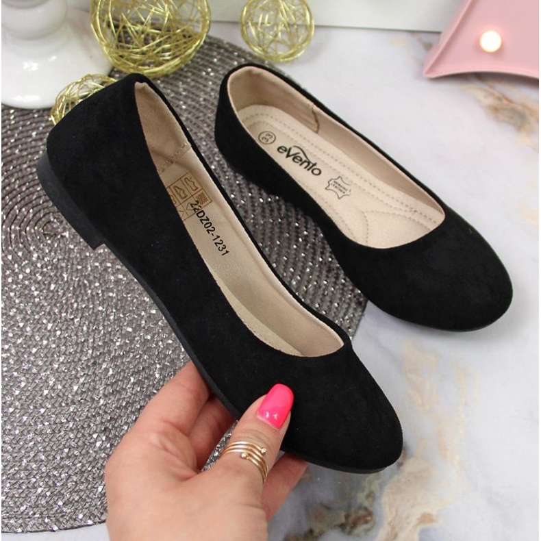 Ballerine in eco camoscio eVento Jr EVE358B nere nero 1