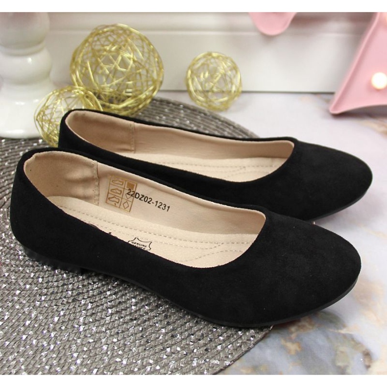 Ballerine in eco camoscio eVento Jr EVE358B nere nero 2