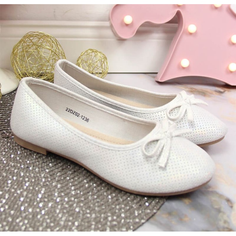 Ballerine con fiocco eVento Jr EVE359B bianco bianca 2