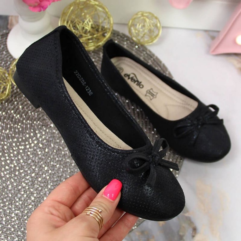 Ballerine con fiocco eVento Jr EVE359C nere nero 1