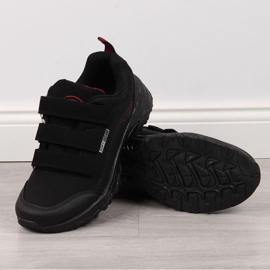 American Club W AM838A Scarpe da trekking con velcro nero-rosso 1