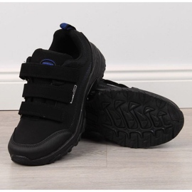 Scarpe da trekking con velcro nere e blu American Club W AM838B nero 1