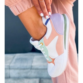 Scarpe sportive da donna Pokki Purple bianca viola verde 1
