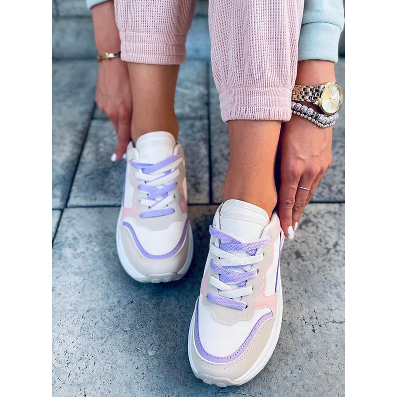 Sneakers Ekani rosa beige bianco viola blu 1
