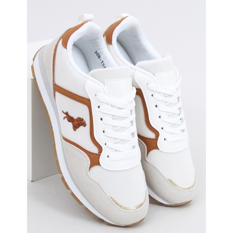 Scarpe sportive da donna Furlo Camel beige bianco marrone 2