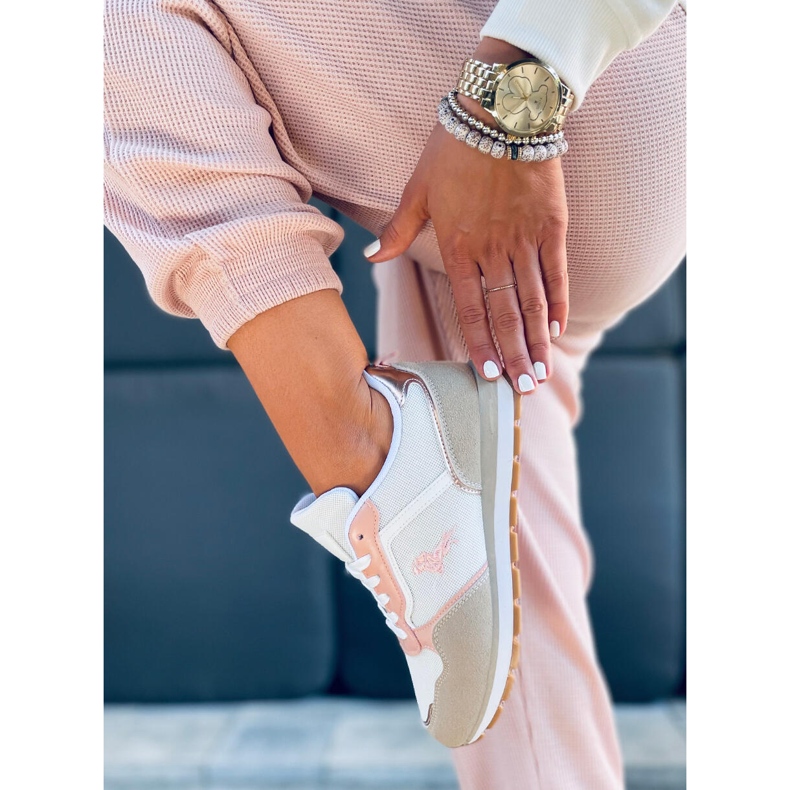 Scarpe sportive da donna Furlo Pink beige bianco rosa 1
