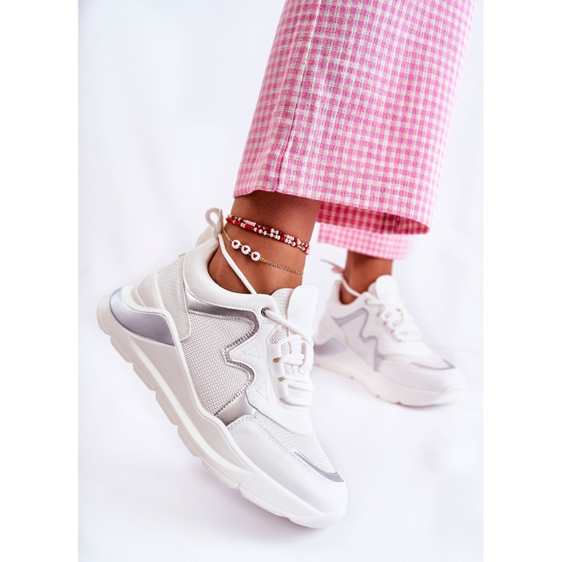 Sneakers alla moda da donna bianche Allie bianca 2