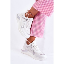PG1 Sneakers alla moda da donna bianche Allie bianca d'argento 3