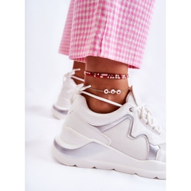 PG1 Sneakers alla moda da donna bianche Allie bianca d'argento 6