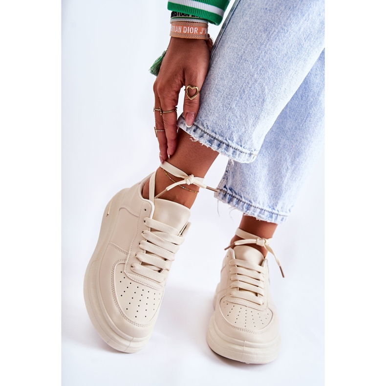 PG1 Sneakers Classiche in Ecopelle Beige Jennys 1