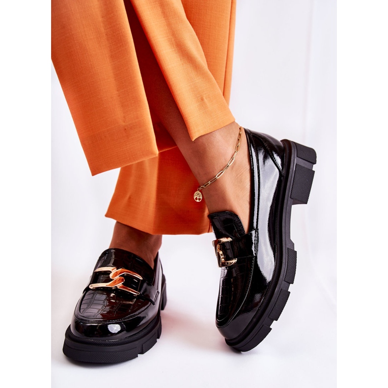 FL1 Mocassini alla moda in pelle neri nero 2